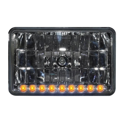 Luz Delantera Camion 4x6 Halogeno + 9 Leds Ambar (baja)