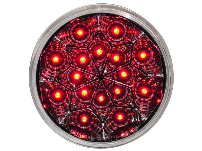 Luz Led Para Camion Redonda 4" Estrella 12v Color: Roja