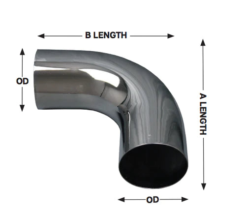 Tubo Escape 5 Codo 90 Grados 12 X 12 Id-od Chromo/camion