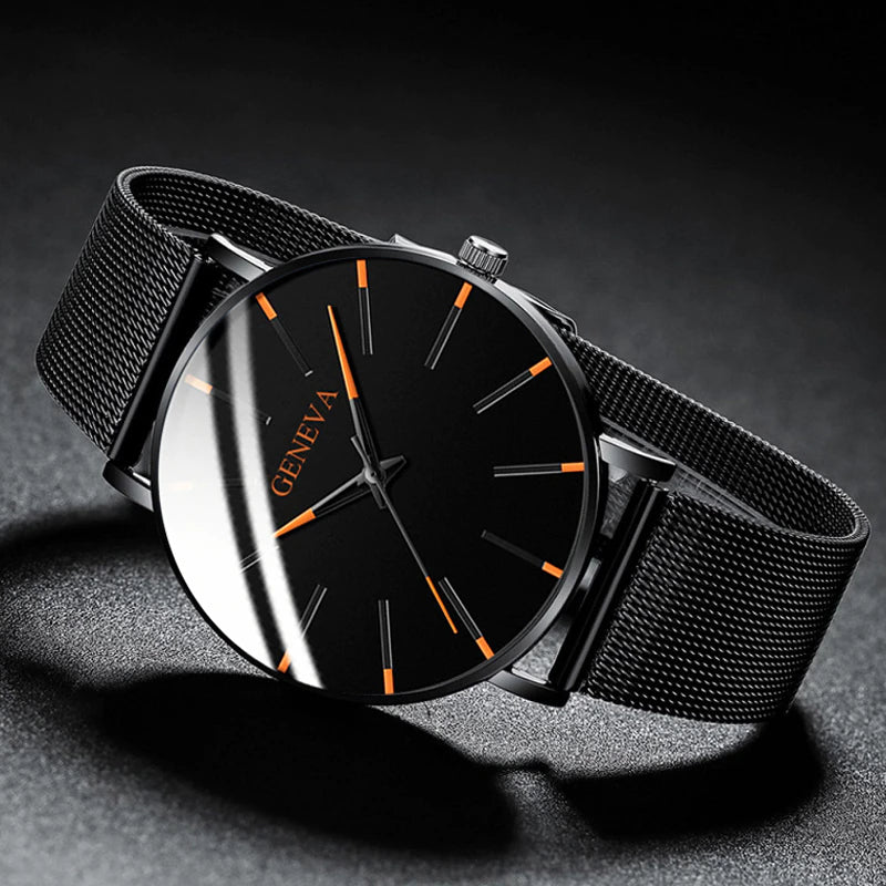 Reloj ultradelgado minimalista para hombre