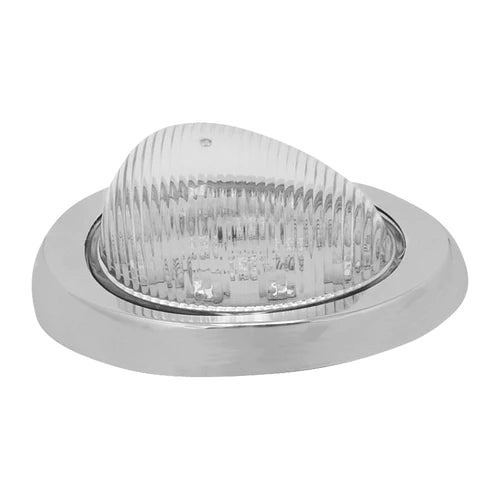 Indicador Lateral  LED de giro ámbar/Transparente con Bisel Cromado